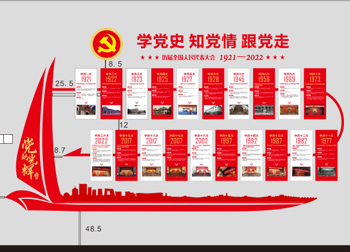 党建文化墙与发展历程墙